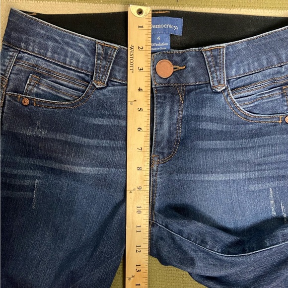 Democracy Ab Technology Jeans Size 4 Dark Wash Skinny Classic Casual Mature - Picture 4 of 8